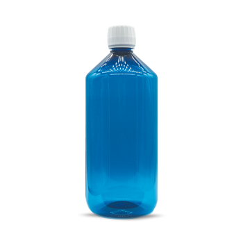 10er Bundle - 1 Liter PET Leerflasche Blau